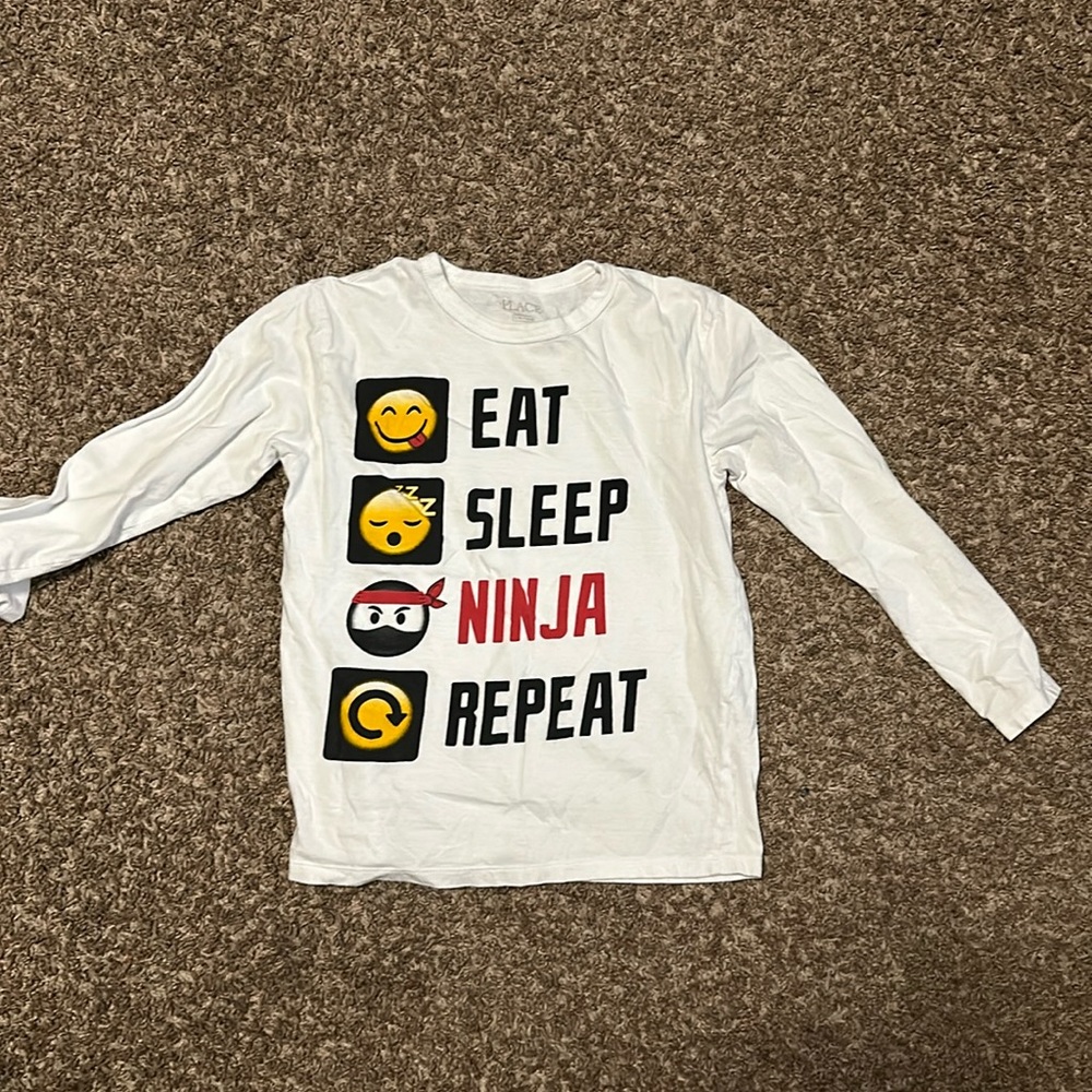 The children’s place. Size 7/8 white long sleeve shirt.